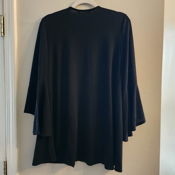 LC Lauren Conrad Black BELL SLEEVE Cardigan - Picture 2 of 5